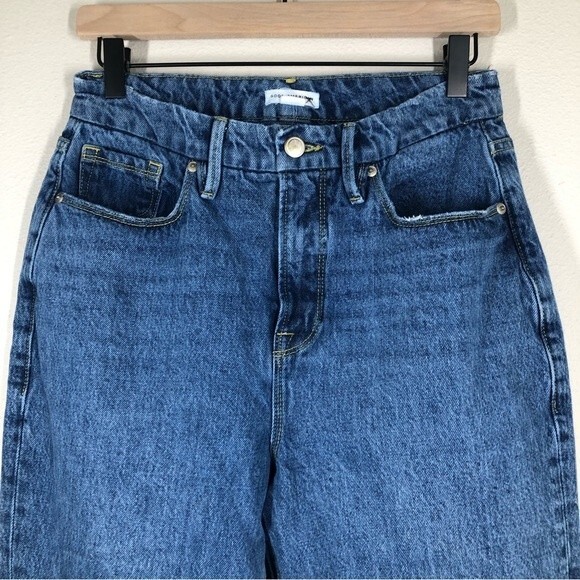 Good American Good Boy Slit Hem Jeans Size 4 28 - Picture 2 of 9
